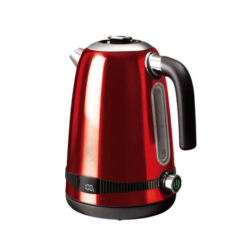 BERLINGER HAUS BH/9324 Digitális elektromos vízforraló, 1.7 L, 2200 W, 360°-os középcsatlakozó, Metallic Line Burgundy Edition