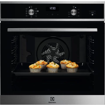 Electrolux SteamBake EOD5H70X beépíthető gőzsütő, A energiaosztály, Grill, 72 L, AquaClean, LED kijelző, Inox