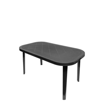 FLAIR Duna 70214 antracit kerti ovális asztal 140x80x72 cm