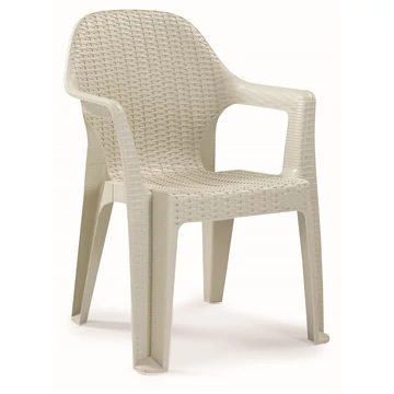 IRIS GF-900C Polo CAPPUCCINO műanyag rattan karfás kerti szék 60x47x85 cm