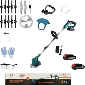 MAT-RIXX MAX Akkumulátoros fűkasza, 2x 48 V, 14 részes kiegészítővel, Teleszkópos nyél
