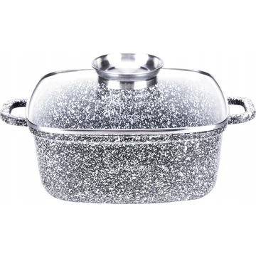 MASTERPAN MP-2108 FAZÉK ALUMÍNIUM NÉGYZET 24CM, GRÁNIT MÁRVÁNY, 4,4L