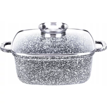 MASTERPAN MP-2109 FAZÉK ALUMÍNIUM NÉGYZET 26CM, GRÁNIT MÁRVÁNY, 5,5L