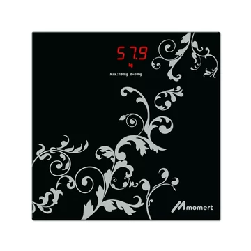 Momert 5874 LED-es fürdőszobamérleg, Maximális terhelhetőség 180 kg, Leolvasási pontosság 100 g, LED kijelző