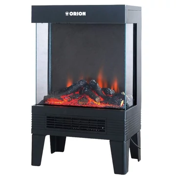 Orion OFP-2113 elektromos kandalló, 2000 W, Termosztát, Biztonsági hőkapcsoló, Független dekorációs fény-láng effektus, Fekete