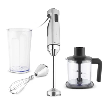 Philco PHHB 6625 botmixer, Prémium eloxált alumínium ház, 4 késes penge, 2 fokozat, Turbó mód,1000W, Rozsdamentes acél