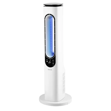SENCOR SFT 3703WH Légcsavar nélküli ventilátor, 50W, 3 sebesség/3 üzemmód, Háttérvilágítás színének kiválasztása, Vízszintes oszcilláció 50° Távirányító, Fehér