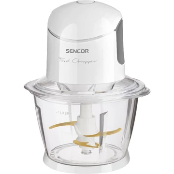 Sencor SCB 5100WH Aprító, 1 Literes üvegedény, 800W, Hús, zöldség, gyümölcs aprítás, fehér