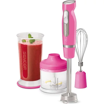 Sencor SHB 4468RS-EUE3 Botmixer szett, 1000W, 500- és 700ml-es edényekkel, Rózsaszín