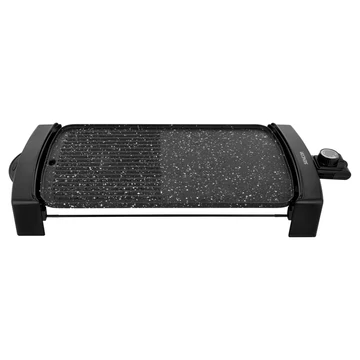 Sencor SBG 104BK Asztali elektromos grill, 2in1-ben, bordás és sima sütőlap, Tapadásmentes felület, 2300W, Fekete