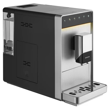 Sencor SES 7300BK Automata kávéfőző, 1690W, 5 különböző fokozattal működő daráló, 19 bar, Fekete-Ezüst