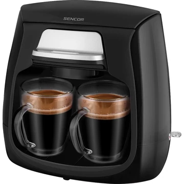 Sencor SCE 2100BK Filteres kávéfőző, 300ml víztartály, 2 csészés, tea készítés, Fekete