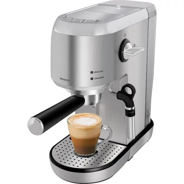 Sencor SES 4900SS Karos Presszókávéfőző, 20 BAR, Gőzölő, 2 csészés, 1.5 Literes víztartály, Thermoblock