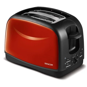Sencor STS 2652RD Kenyérpirító, 850W, 2 szeletes, 7 fokozat, Magas kiemelés, Kiolvasztás, Melegen tartás, Piros