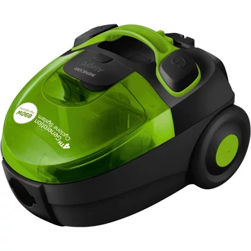 Sencor SVC 510GR-EUE2 Porzsák nélküli porszívó, 890W ECO motor, 4th Generation Cyclone rendszer , HEPA szűrő, Safety Valve és Soft Start funkciók, Zöld-Fekete 