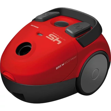 Sencor SVC 45RD-EUE3 Porzsákos porszívó, 850W, 1.5 Literes porzsák, 5 szintes szűrő, Teleszkópos szívócső, Piros