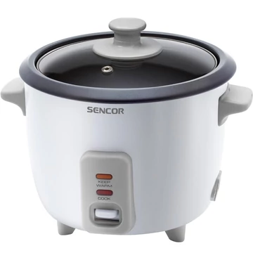 Sencor SRM 0600WH Rizsfőző, 300W, 0.6 Literes, Melegen tartás, Kivehető edény, Automata programok, Fehér
