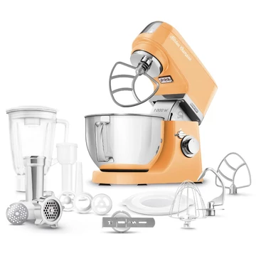 Sencor STM 6353OR Konyhai robotgép, 1000W, 4,5 Literes edény, Húsdaráló, Kolbásztöltő, Turmix, Narancs