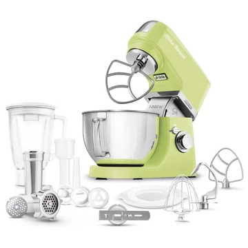 Sencor STM 6357GG Konyhai robotgép, 1000W, 4,5 Literes edény, Mixer, Húsdaráló, Kolbásztöltő, Zöld