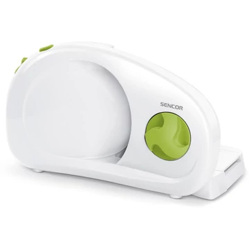 Sencor SFS 1001GR Szeletelő, 100 W, 170 mm szeletelő korong, 1-15 mm vágásszélesség, Fehér-zöld