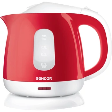 Sencor SWK 1014RD Vízforraló, 1 L, 1100W, Rejtett fűtőszál, Piros