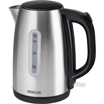 Sencor SWK 1720BK Vízforraló, 1.7 L, 2200W, Rejtett fűtőszál, Automatikus kikapcsolás, Inox