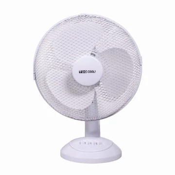 TOO FAND-30-200-W asztali ventilátor, 40 W, 30 cm lapátátmérő, 3 sebességfokozat, Oszcillációs mód, Dönthető fej, Fehér