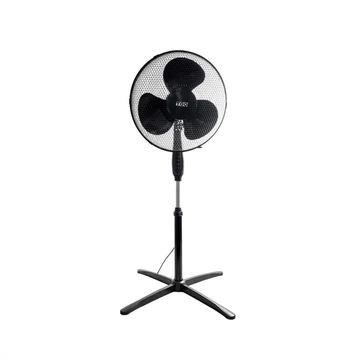 TOO FANS-40-116-B Álló ventilátor, 45 W, 40 cm lapátátmérő, 3 sebességfokozat, Oszcillációs mód, Dönthető fej, Állítható magasság 95-125 cm között, Fekete