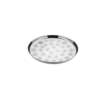 Victor V-TP0511 rozsdamentes kerek tálca, 11" (28 cm) átmérő, 0.5 mm vastag