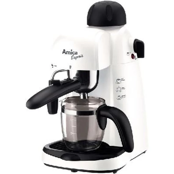 Amica CD 1011 Espris Eszpresszó kávéfőző, 800 W, 5 bar, 0.24 l víztartály, Cappuccino készítés, Fehér