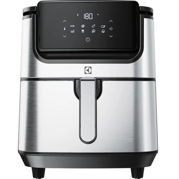 Electrolux Explore 6 (E6AF1-6ST) AirFryer olajmentes forrólevegős sütő, 1800 W, 5.4 l, 80-200°C, Inox, 14 napos elállásból visszaküldött termék!