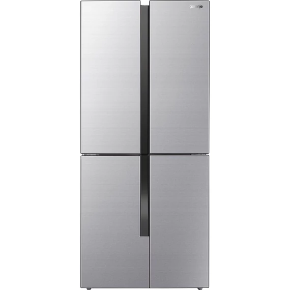 Gorenje NRM8181MX Multi Door szürke Side-by-side hűtőszekrény, Total NoFrost, 265 l hűtő és 129 fagyasztó ürtartalom, Inverteres motor, Inox/ezüst