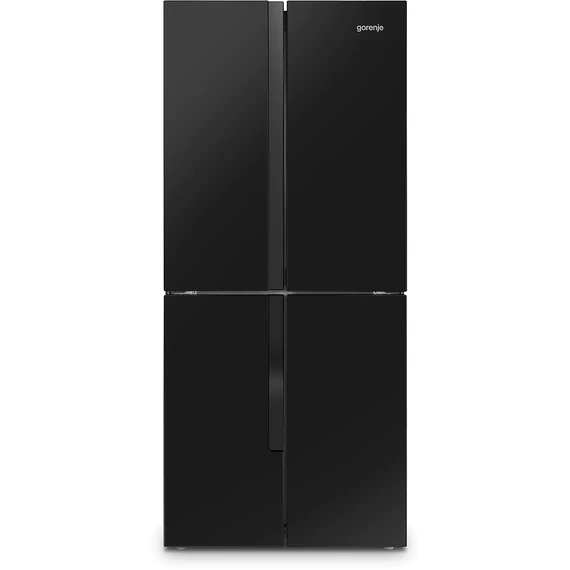 GORENJE NRM818EMB Side By Side Szabadonálló hűtőszekrény, 4 ajtós, 278+149 L, No Frost, Ventiláció, Gyorshűtés funkció,  Fekete