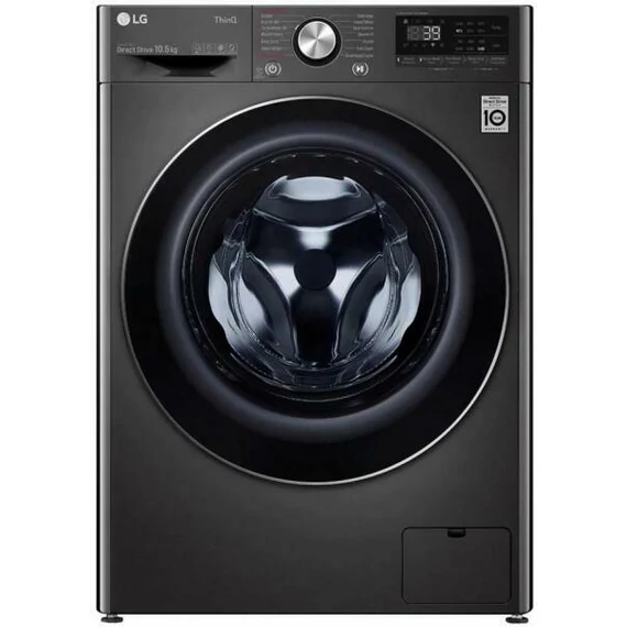 LG F4WV910P2SE Elöltöltős gőzfunkciós mosógép, 10.5kg, 1400 ford., A energiao., Steam+, TurboWash360°, AI DD, Wi-Fi/ThinQ, acél fekete/acél fekete/fekete/króm