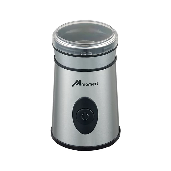 Momert 1306 kávédaráló, 200 W, szemes kávé kapacitás 50 g, 85 db zajszint, Inox