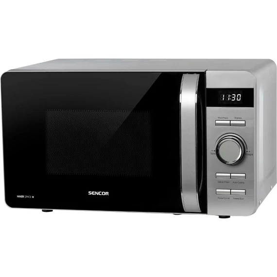 Sencor SMW 5217SL Mikrohullámú sütő, 17 Liter, 800W, Digitális, 5 Fokozat, Ezüst