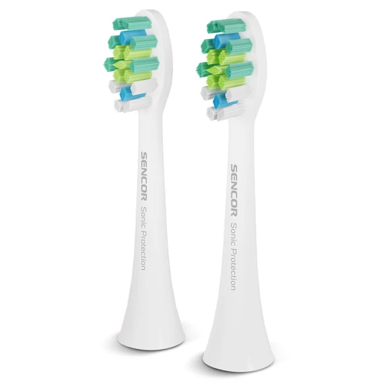 Sencor SOX 101 prémium tartalék fogkefefej készlet az összes SOC 4210BL/4211GD, SOC 4011GD/4010BL szónikus elektromos fogkeféhez, 2 db