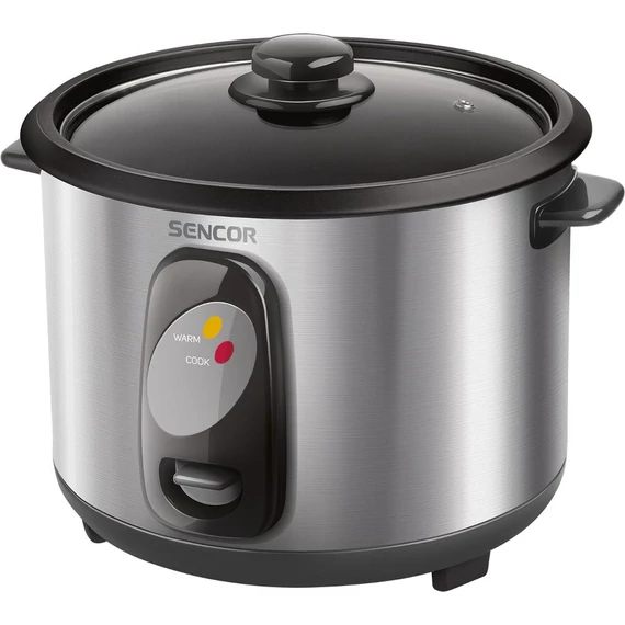 Sencor SRM 1000SS Rizsfőző, 400W, 1 Literes, Melegen tartás, Automatikus kikapcsolás, Inox