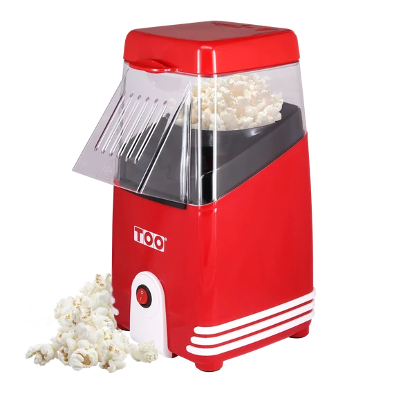 TOO PM-102 popcorn készítő, 1200W, 80/g kukorica/adag, adagolókanál, piros-fehér 