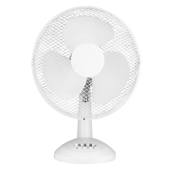 TOO FAND-40-201-W asztali ventilátor, 45 W, 40 cm lapátátmérő, 3 sebességfokozat, Oszcillációs mód, Dönthető fej, Fehér