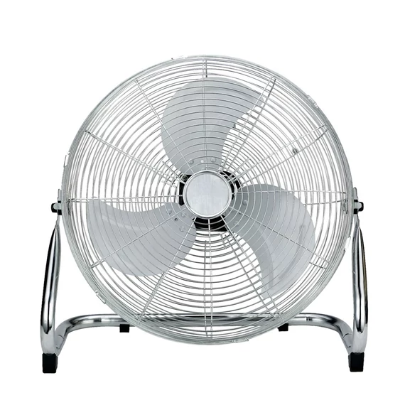 TOO FANF-45-302-M ezüst padló ventilátor, 100 W, 3 lapátos kialakítás, 45 cm lapátátmérő, 3 sebességfokozat
