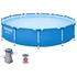 Kép 6/7 - Bestway Steel Pro Bahama kör alakú fémvázas medence vízforgatóval, 366 x 76 cm, 6,4 m³ víztérfogat, kék (56681)