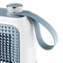 Kép 4/5 - DeLonghi HFX10B03.LB asztali hősugárzó, 350 W, Hőfokszabályozó, Termosztát, Túlmelegedés elleni védelem, Felbillenés esetén kikapcsol, fehér-világoskék