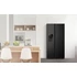 Kép 12/13 - HISENSE RS650N4AF2 Szabadonálló Side by Side Hűtő 2 ajtós, Energiaosztály E, Hűtőtér 334 l, fagyasztótér 334 l,  5 polc, 7 fagyasztórekesz, 1 hűtőkör, Kijelző, Nyaralási mód, 3D/AR, Fekete