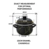 Kép 8/13 - MASTERPAN MP-2605 10 darabos Zománcozott edénykészlet, Fekete-Arany 