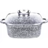 Kép 1/5 - MASTERPAN MP-2110 FAZÉK ALUMÍNIUM NÉGYZET 28CM, GRÁNIT MÁRVÁNY, 6,5L 