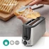 Kép 2/5 - NEDIS KABT310EAL Hosszúszeletes kenyérpirító, 6 fokozat, 1000 W, Inox