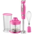Kép 2/22 - Sencor SHB 4468RS-EUE3 Botmixer szett, 1000W, 500- és 700ml-es edényekkel, Rózsaszín