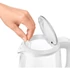 Kép 9/16 - Sencor SWK 2190WH Üveg Vízforraló, 2 L , 2200 W, 360°-os STRIX középcsatlakozó, Hőmérséklettő függő belső LED világítás, Fehér