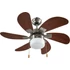 Kép 1/3 - TOO FANC-76-300-WOOD mennyezeti ventilátor, 45 W, 6 lapátos kialakítás, 76 cm lapátátmérő, 2 db zsinorkapcsoló, 3 Sebességfokozat, Világítás, Változtatható forgásirány